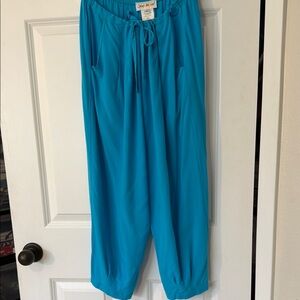 Jams World Bright Turquoise Drawstring Capris